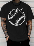 Men's T-Shirt Game Day Graphic With Bold Baseball Stitch Lines