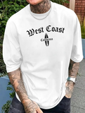Men's T-Shirt West Coast California With Surfboard Graphic Element T Shirt