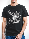 Men's T-Shirt Ocean Dreams With Nautical Compass And Anchor Design