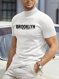 Men's T-Shirt Brooklyn New York Modern Block Letters Urban T Shirt