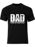 Men's T-Shirt Dad Fixer Of Everything Bold White Letters With Tools Graphic