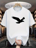 Men's T-Shirt Shadowed Sky Among Bright Daylight Flying Bird