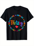 Men's T-Shirt Helpful Empathic Friendly Colorful Heart Dietary T Shirt
