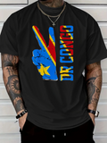 Men's T-Shirt Defiant Victory Hand With Congo Flag Under Bold Lettering