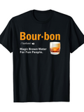 Men's T-Shirt Bourbon Magic Brown Water For Fun People Glass Drink
