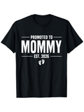 Men's T-Shirt Promoted To Mommy Established With Cute Baby Feet T Shirt