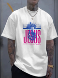 Men's T-Shirt Jesus Name Above All Names With Crowned Cross Motif