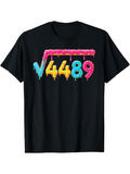 Men's T-Shirt Colorful Melting Numbers With Vibrant Ice Cream Dripping Effect Equation