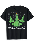 Men's T-Shirt Christmas Starships With Festive Holiday Lights Christmas Tree
