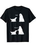 Men's T-Shirt Boo Boop Cute Dogs And Playful Ghost