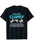 Men's T-Shirt Im Not Clumsy Cartoon Figures Falling With Playful Bold Typography T Shirt