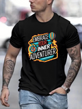 Men's T-Shirt Embrace Your Inner Adventurer With Compass Map Hot Air Balloon Adventure