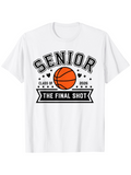 Men's T-Shirt Senior The Final Shot Basketball Surrounded By Hearts And Graduation Year