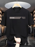 Men's T-Shirt Future With Geometric Lines Shapes And Subtle Abstract Bar