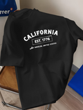 Men's T-Shirt California Est 1776 Los Angeles United States Minimalist Lettering T Shirt