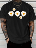 Men's T-Shirt Cheerful Daisies In Full Bloom With Soft Gentle Petals Flower