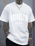 Men's T-Shirt Brooklyn New York Bold Vintage Inspired Urban City Lettering T Shirt