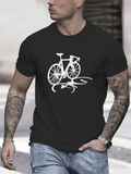 Men's T-Shirt Artistic Urban Motion Inspired By Flowing Bicycle Lines