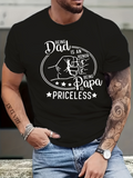 Men's T-Shirt Being Dad Is An Honor Being Papa Is Priceless With Hands And Stars