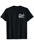Men's T-Shirt Dad Est 2023 Simple Script Lettering With Classic Crest Emblem Print T Shirt
