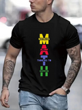Men's T-Shirt Mistakes Allow Thinking To Happen Colorful Block Text Pattern