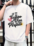 Men's T-Shirt Pink Heart And Hand Drawn Sunburst Surrounding Inspirational Phrase