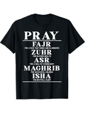 Men's T-Shirt Pray For Blessings And Restful Sleep Maghrib Isha Asr Fajr Zuhr