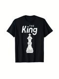Men's T-Shirt The King Vintage Chess Board Piece With Distressed Style Print King
