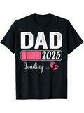 Men's T-Shirt Dad 2025 Loading Meter And Baby Footprints