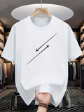 Men's T-Shirt Minimalist Diagonal Lines With Two Jet Airplanes Graphic T Shirt