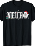 Men's T-Shirt Christmas Santa Hat With Snowflakes And Gift Box Brain