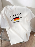Men's T-Shirt Germany Flag With Established Date And Deutschland Lettering T Shirt