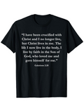 Men's T-Shirt I Have Been Crucified With Christ Inspired Faith Quote Christian T Shirt