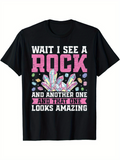 Men's T-Shirt Wait I See A Rock With Shimmering Crystals Colorful Gems And Sparkling Stones