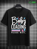 Men's T-Shirt Baby Loading With Colorful Hearts And Countdown Bar Baby