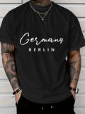 Men's T-Shirt Germany Berlin Bold Script With Modern Typography Lettering