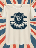 Men's T-Shirt Barbed Crown With Somber Cross Figure Among Stark Shadows Jesus
