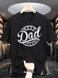 Men's T-Shirt Best Dad Ever Stylish Handwritten Logo Print Dad