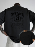 Men's T-Shirt Vintage Classic Typography With Decorative Retro Elements Shirt