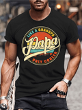 Men's T-Shirt Like A Grandpa Retro Sunset Circle With Vintage Papa Typography