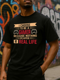 Men's T-Shirt I Choose To Be A Gamer With Game Controllers Urban Life Scene