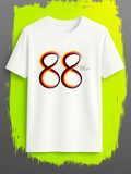 Men's T-Shirt Gradient Shadow Number Print With Minimalist Modern Style Eighty Eight