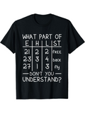 Men's T-Shirt What Part Of Ehl List Dont You Understand With Handwritten Chalkboard Letters T Shirt