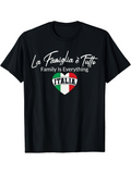 Men's T-Shirt Family Is Everything Heart Shaped Flag With Italia Lettering