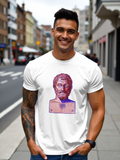 Men's T-Shirt Purple Speckle Pattern Ancient Marble Bust Sculpture