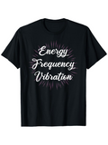 Men's T-Shirt Energy Frequency Vibration Radiating Lines And White Glow Lettering T Shirt
