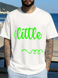 Men's T-Shirt Neon Green Letters With Whimsical Curves Among Sunlit Breeze Little
