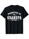 Men's T-Shirt Promoted To Grandpa Est 2026 With Tiny Baby Footprints Grandpa