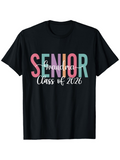 Men's T-Shirt Senior Grandma Class Of Twenty Twenty Six Colorful Letters On Shirt