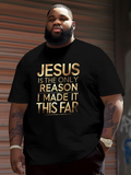 Men's T-Shirt Gold Lettered Inspirational Faith Quote On Black Short Sleeve T Shirt
